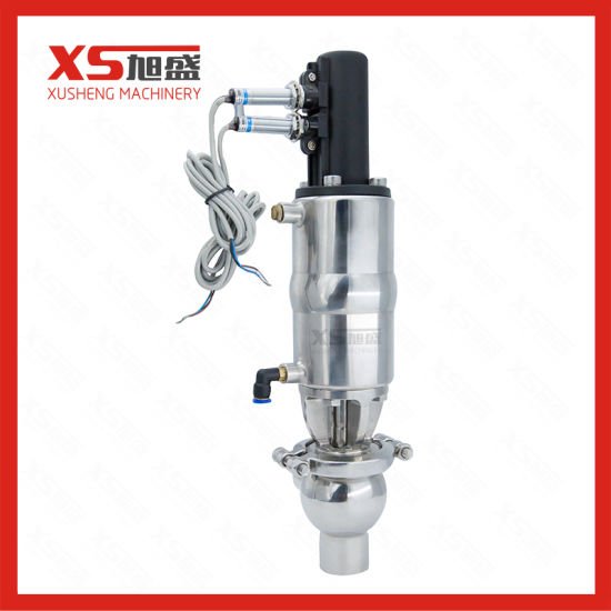 Válvula de Fluxo de Desvio Pneumático de Aço Inoxidável Sanitário SS304 SS316L L