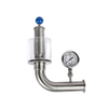 Válvula de alívio de ar do medidor de pressão de aço inoxidável sanitário