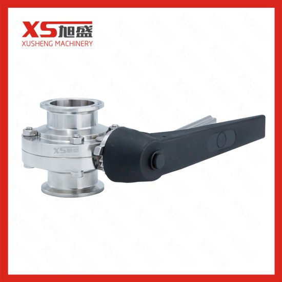Válvula Borboleta Sanitária de Aço Inoxidável 3A 25,4MMTri Ss034 com Cabo de Fibra