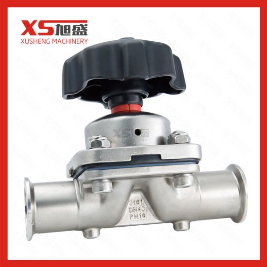 Válvula de diafragma de metal de 2/2 vias operada manualmente SS316L