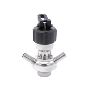 Válvula de amostra manual e pneumática asséptica SS316 Dn15 de aço inoxidável