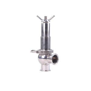 Válvula de segurança de liberação de pressão ajustável de aço inoxidável sanitário compatível com Tri Clover